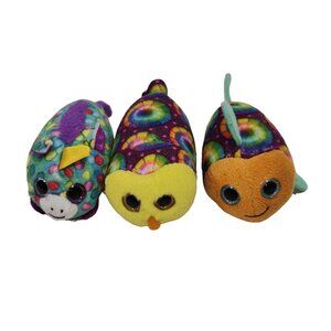 Lot of 3 Ty Beanie Babies Mini Stuffed Animal Plush Sami Mimi Star Toys 4 in